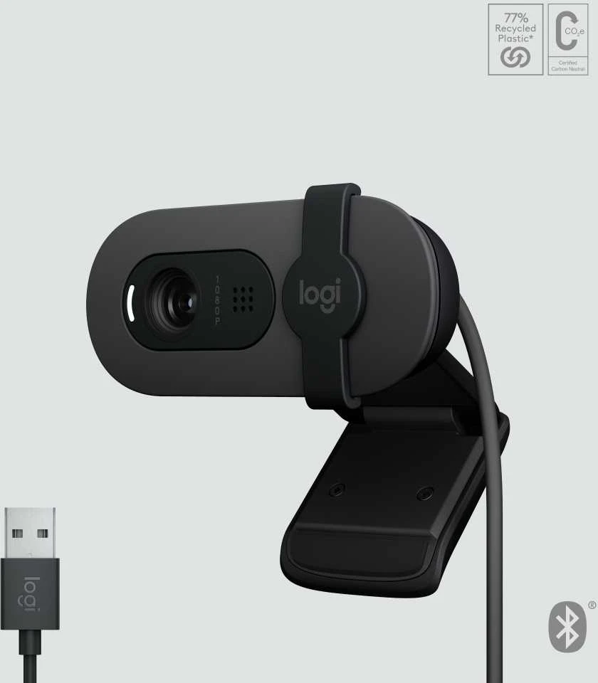 LOGITECH BRIO 105 žiniatinklio kamera, spalvota 2 MP 1920 x 1080 720p 1080p garso laidinis USB
