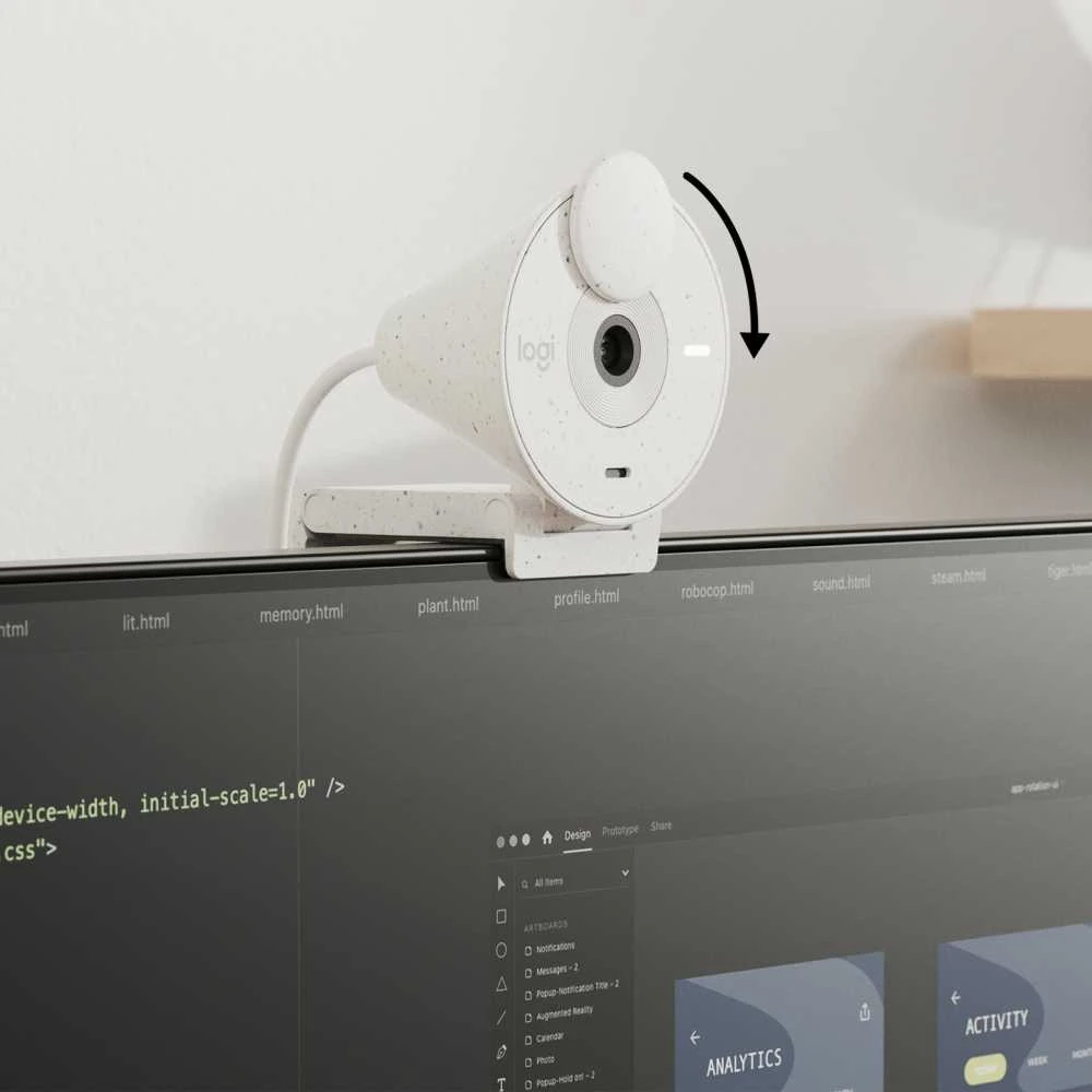 Internetinė kamera Logitech Brio 300, balta