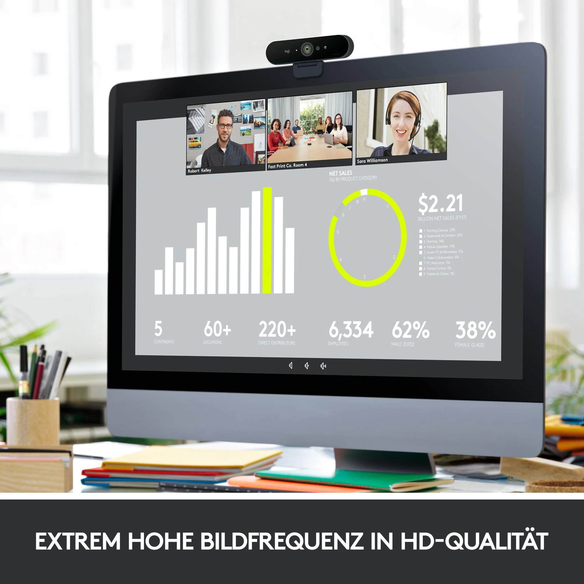  Internetinė kamera Logitech Brio 4 K Stream edition