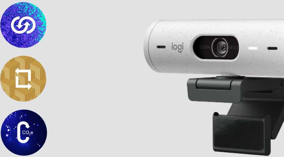 Internetinė kamera Logitech BRIO 500, Baltos spalvos