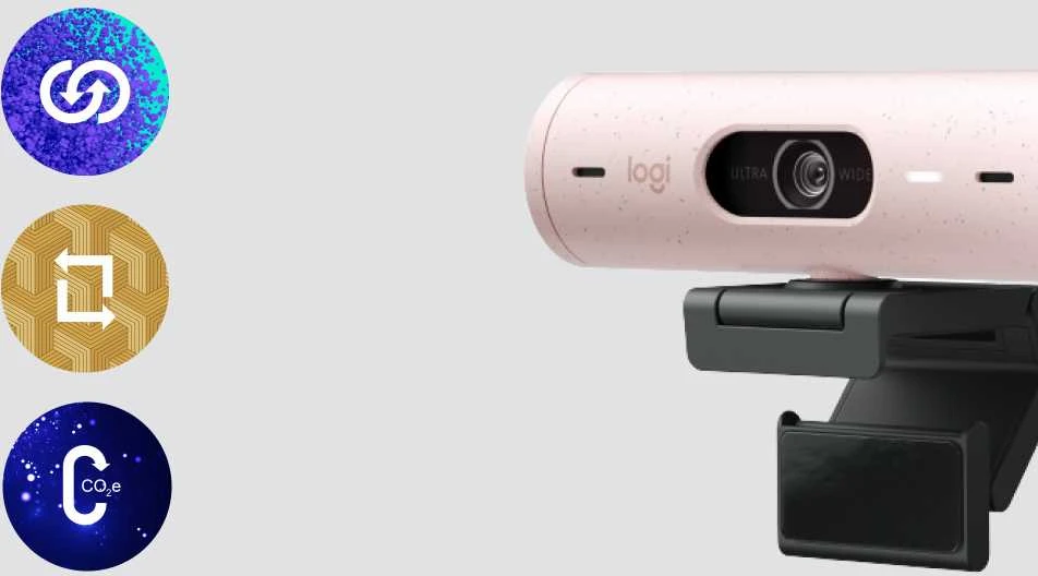Internetinė kamera Logitech BRIO 500, Rožinės spalvos