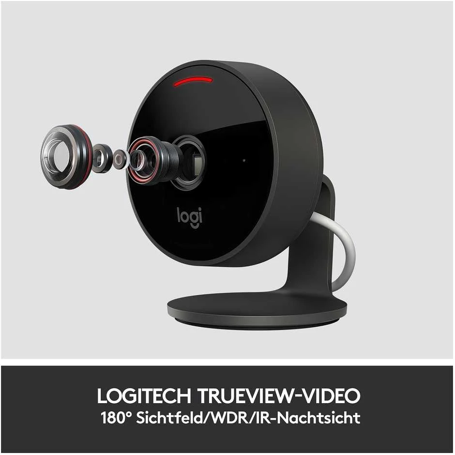 Logitech Circle View IP apsaugos kamera Vidaus ir lauko Šovinys Stalas / siena 1920 x 1080 pikseliai