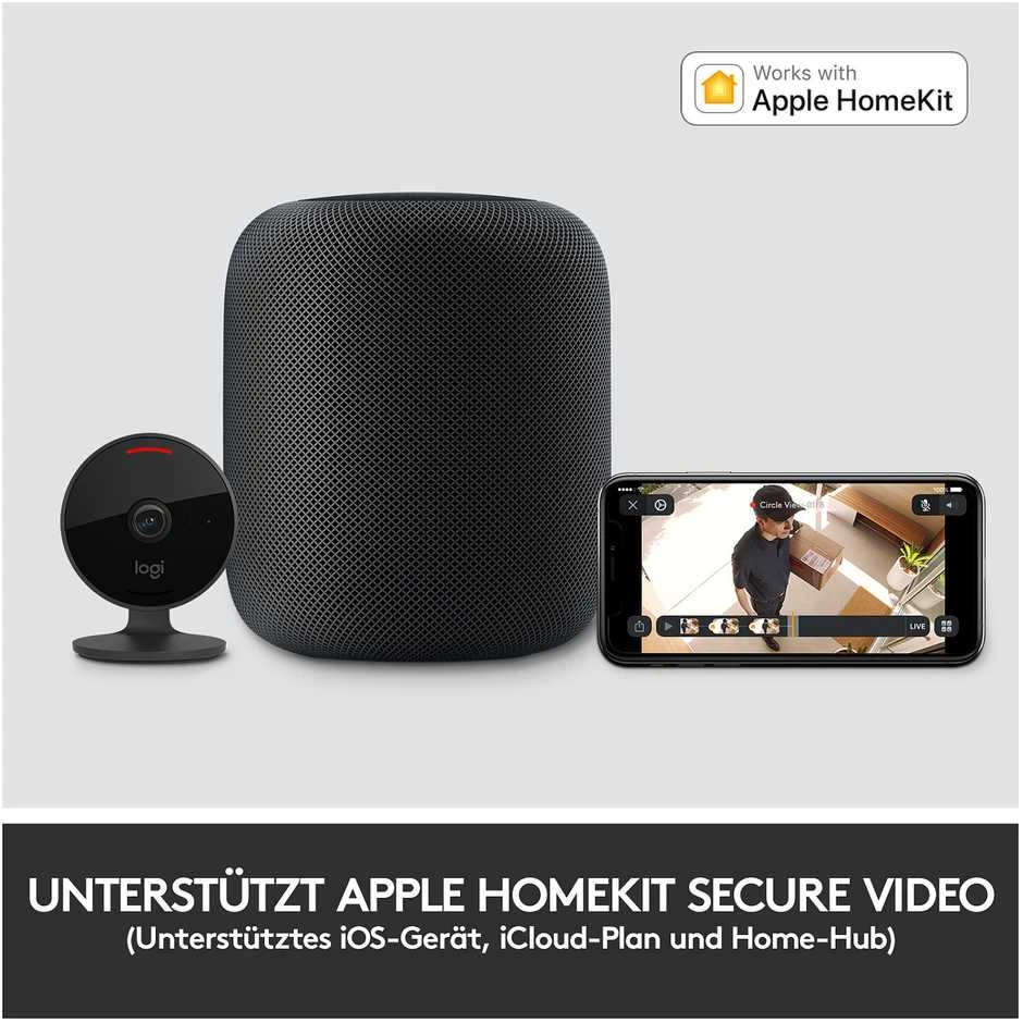Logitech Circle View IP apsaugos kamera Vidaus ir lauko Šovinys Stalas / siena 1920 x 1080 pikseliai