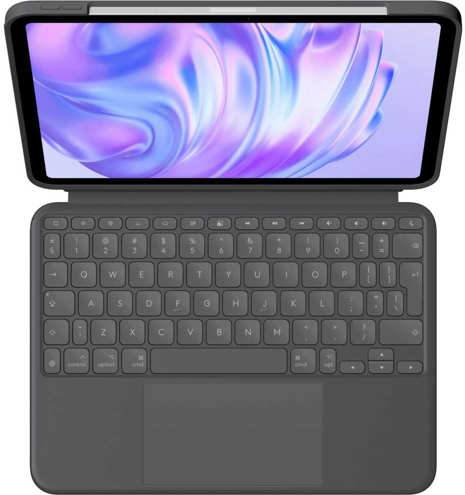 Logitech Combo Touch, skirtas iPad Pro 11" M4 Pilka US