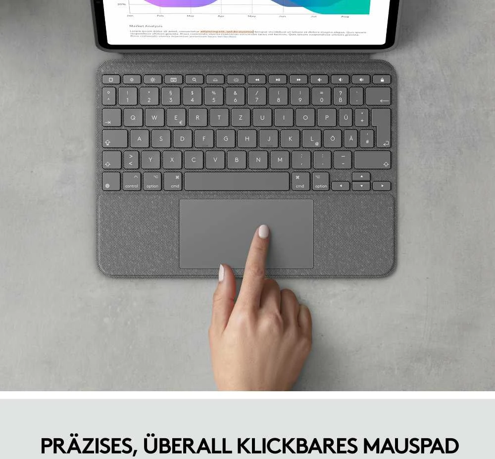 „Logitech Combo Touch“, skirtas „iPad Pro 11“
