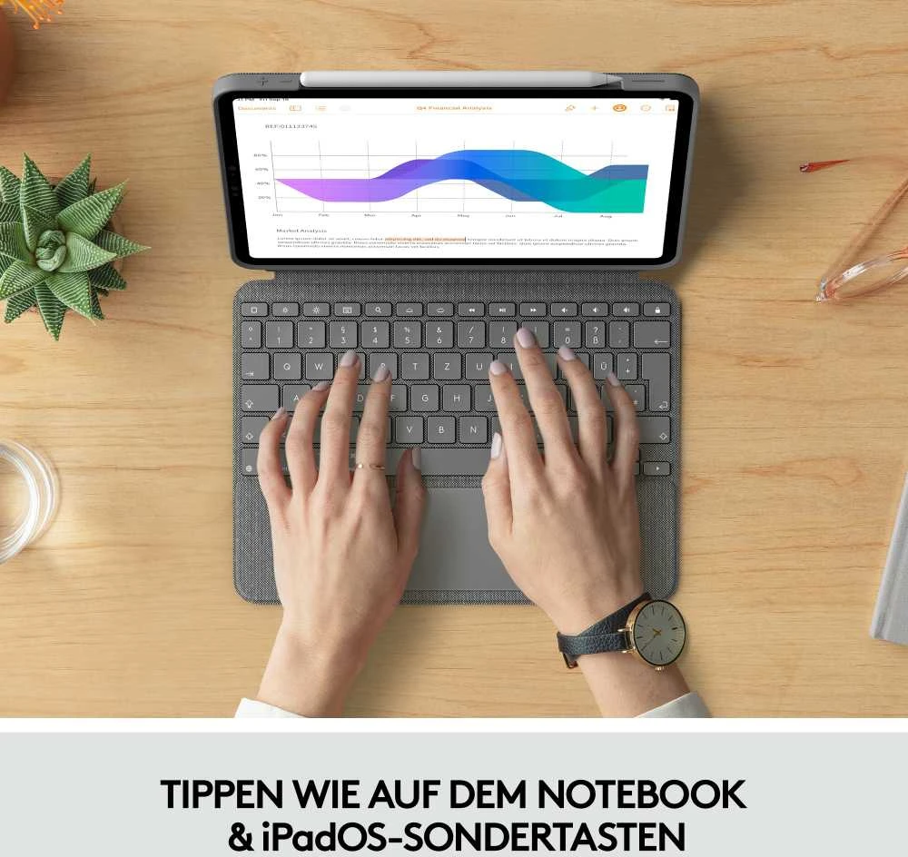 „Logitech Combo Touch“, skirtas „iPad Pro 11“