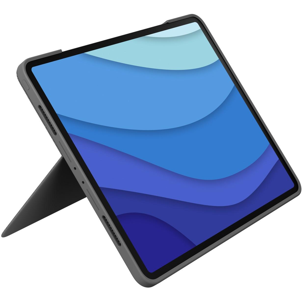 Logitech Combo Touch skirta Apple iPad Pro (2021) 12.9 col. - Dėklas su klaviatūra ir jutikliniu kilimėliu (vokiečių k.)