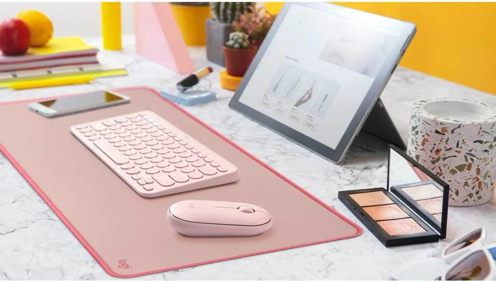 Pelės kilimėlis LOGITECH Desk Mat Studio Series, Pilkos spalvos