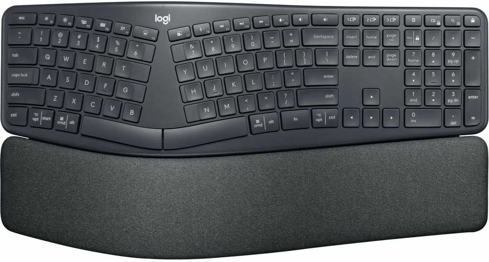 Logitech ERGO K860 SPLIT belaidė klaviatūra verslui, grafito spalvos, vokiečių kalba (Qwertz)