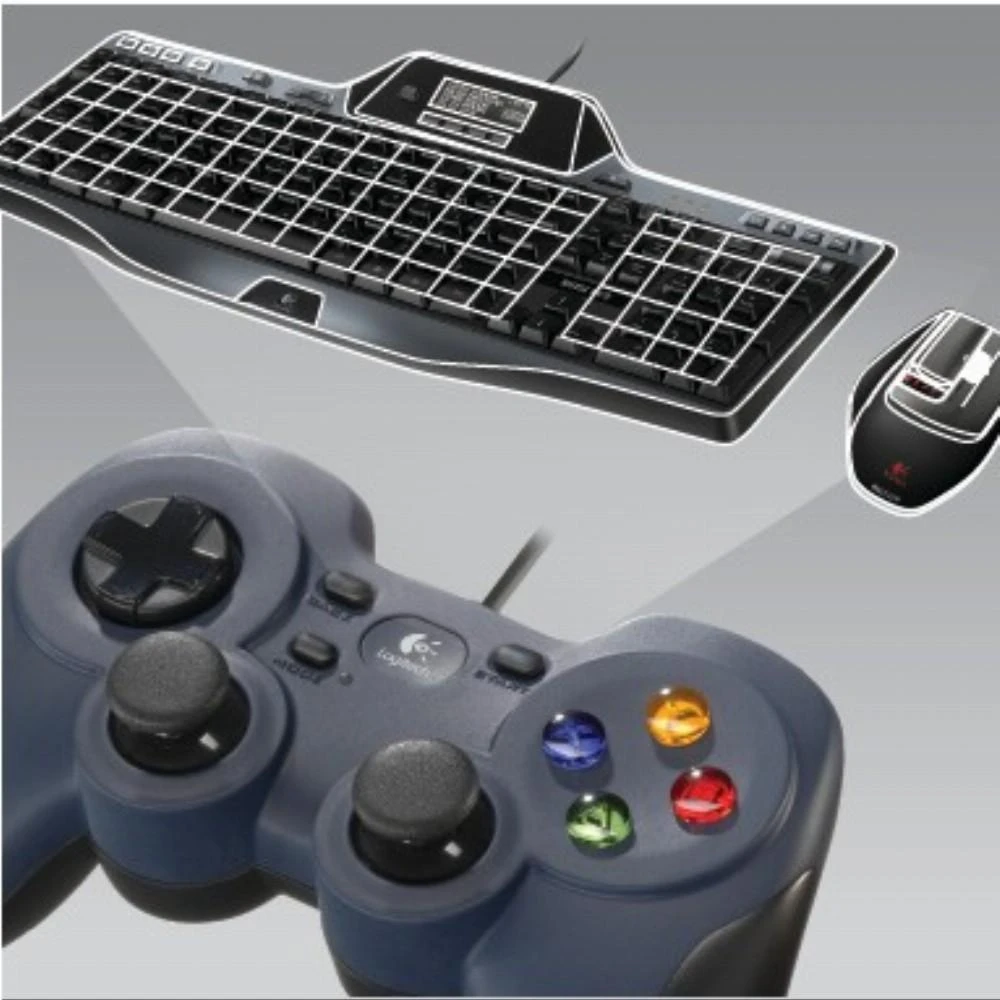 Žaidimų pultelis Logitech G Gamepad F310, USB 2.0, Juoda/Mėlyna