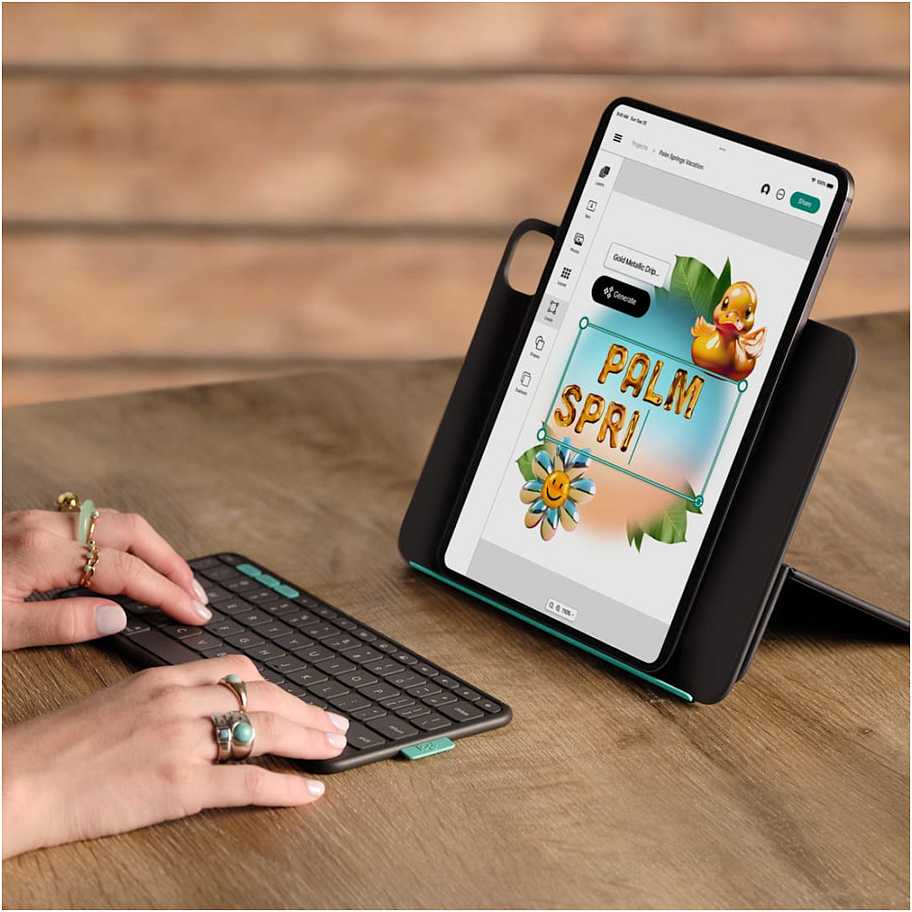 „Logitech Flip Folio“, skirtas „iPad Pro“ ir „Air 11“, grafito spalvos