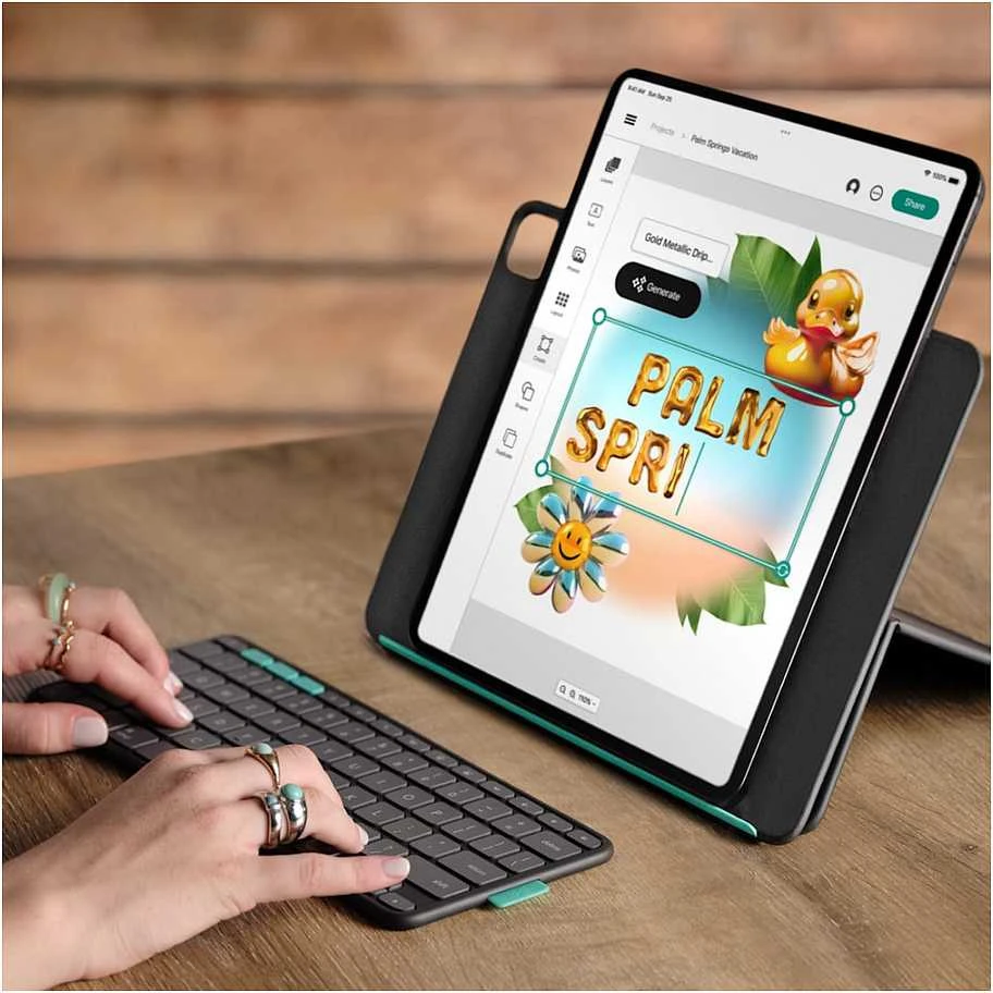 „Logitech Flip Folio“ – grafitas – DEU