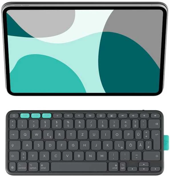 „Logitech Flip Folio“ – grafito spalvos, vokiškas, BT