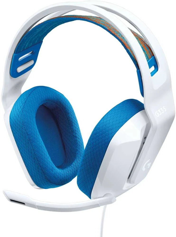 Laidinės žaidimų ausinės Logitech G335, baltos spalvos