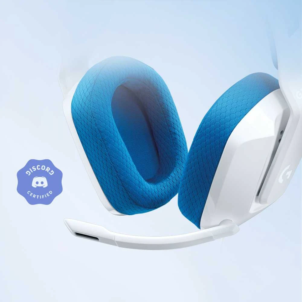 Laidinės žaidimų ausinės Logitech G335, baltos spalvos