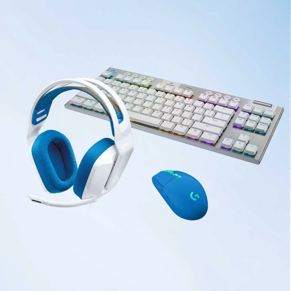 Laidinės žaidimų ausinės Logitech G335, baltos spalvos