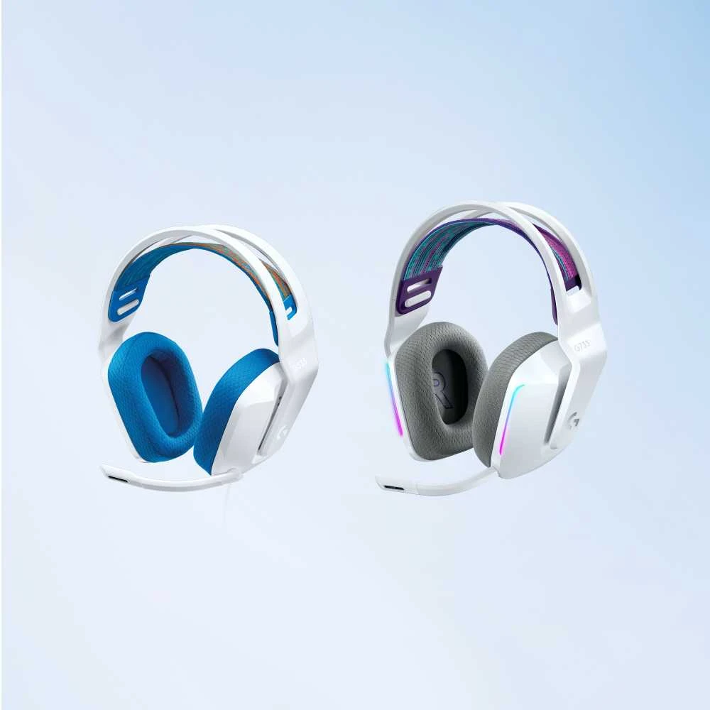 Laidinės žaidimų ausinės Logitech G335, baltos spalvos
