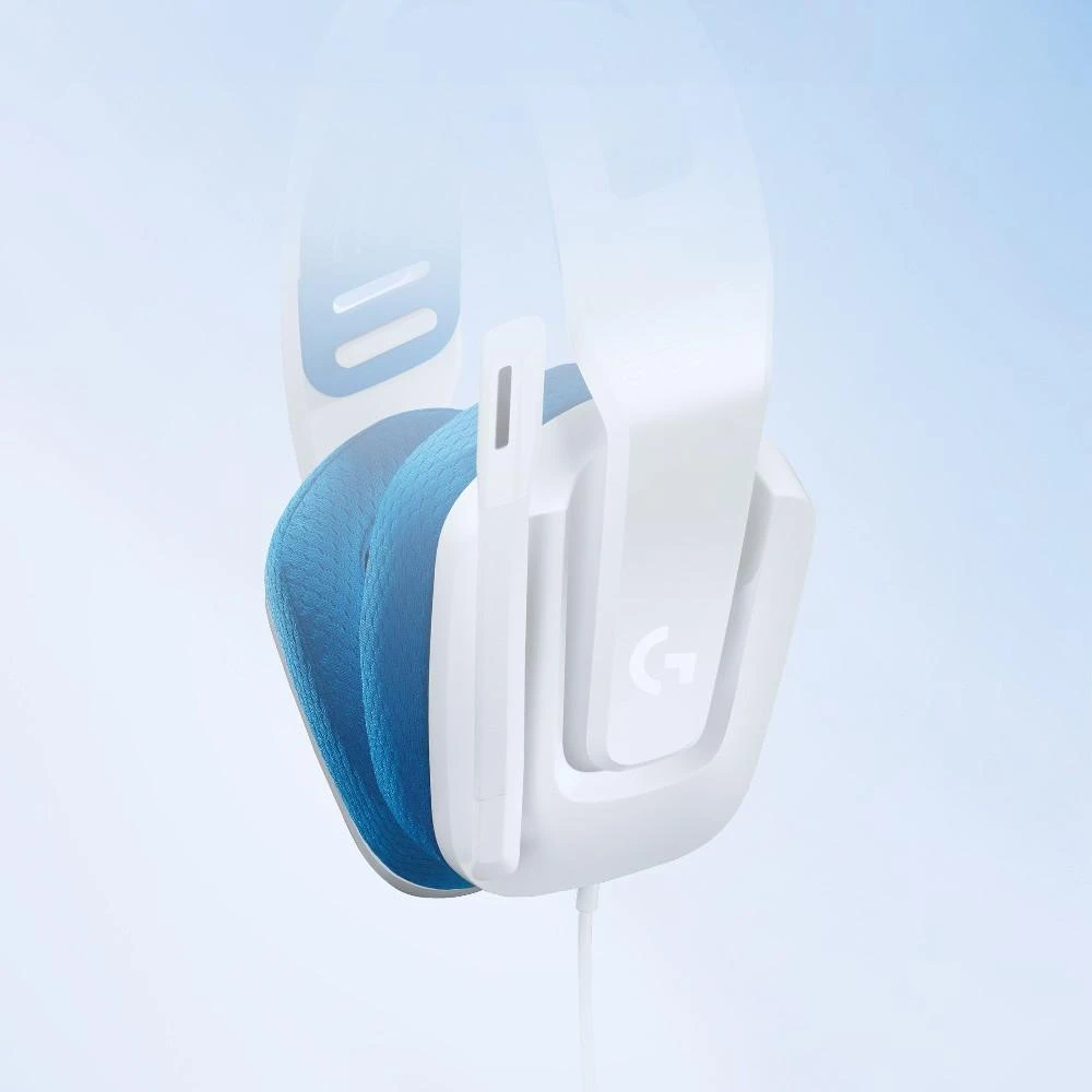 Laidinės žaidimų ausinės Logitech G335, baltos spalvos