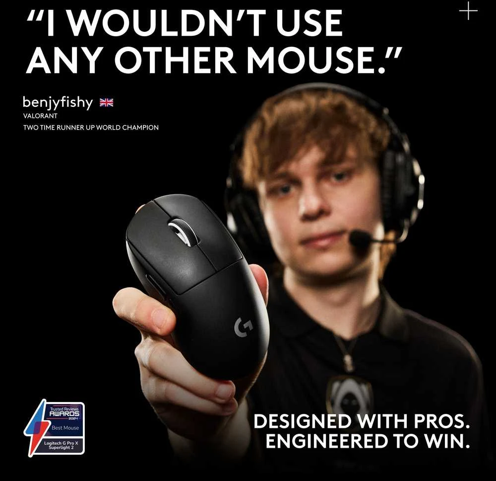Žaidimų pelė Logitech G Pro X Superlight 2, juoda