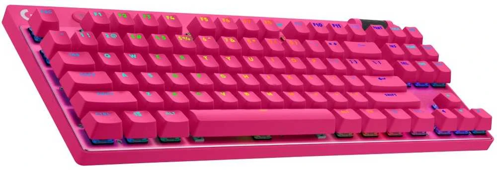 Žaidimų klaviatūra Logitech G Pro X TKL Lightspeed, US išdėstymas, Rožinės spalvos