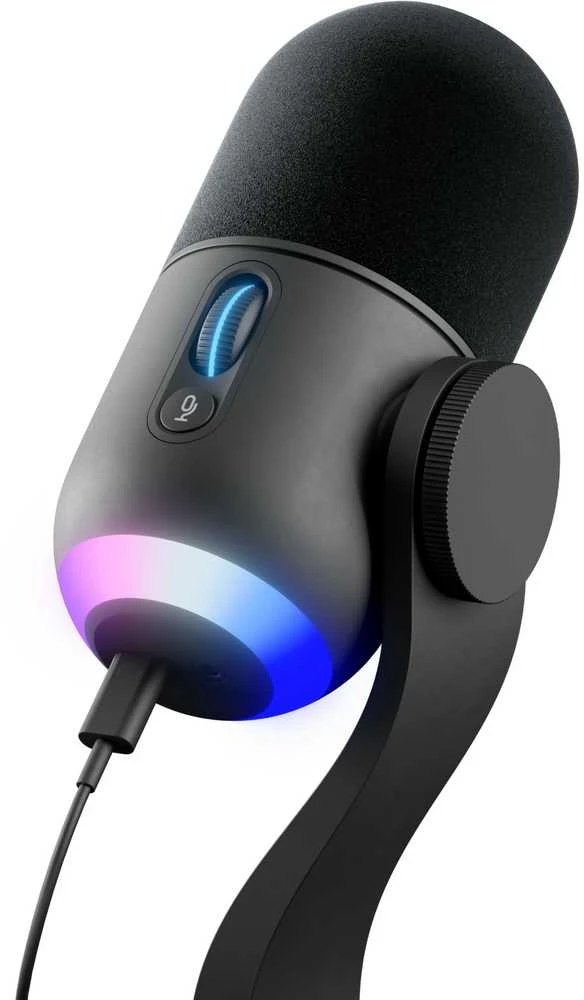 Logitech G Yeti GX Dynamic kardioidinis laidinis mikrofonas (juodas) su RGB | USB