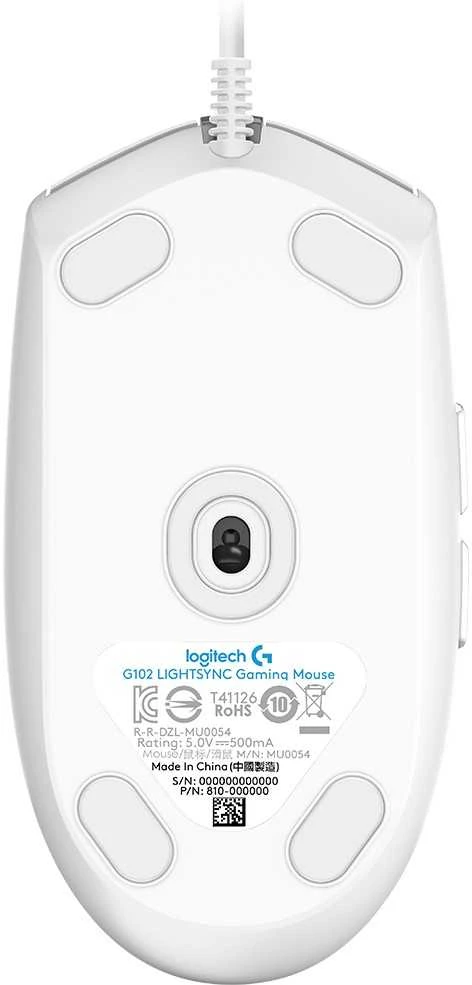 Pelė žaidimams Logitech G102 Lightsync, Balta
