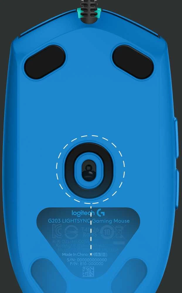 Žaidimų pelė Logitech G203 Lightsync RGB, Mėlyna