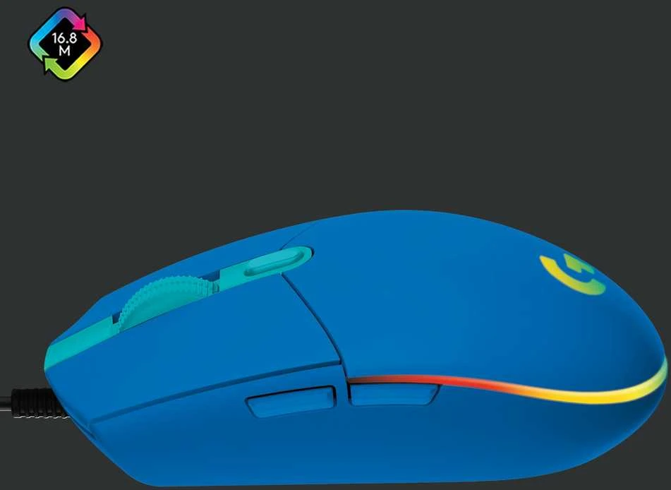 Žaidimų pelė Logitech G203 Lightsync RGB, Mėlyna