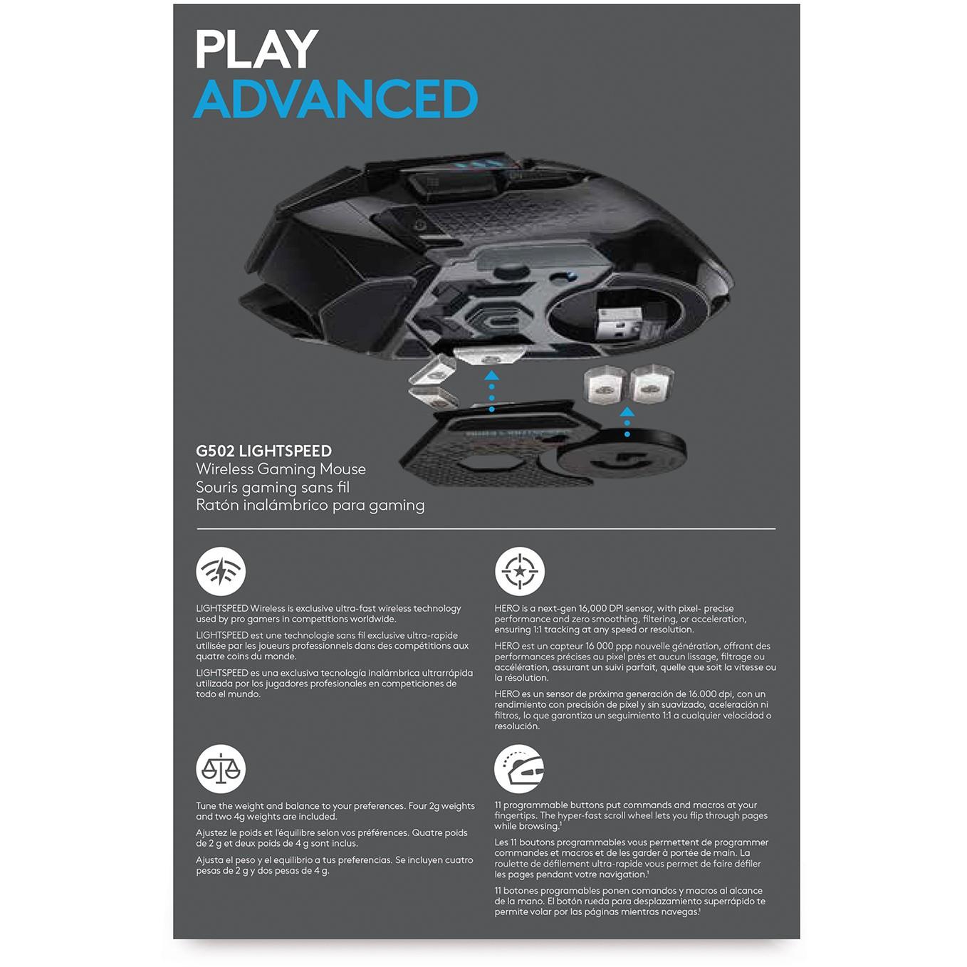 LOGITECH G502 LIGHTSPEED Belaidė pelė žaidimams - EWR2
