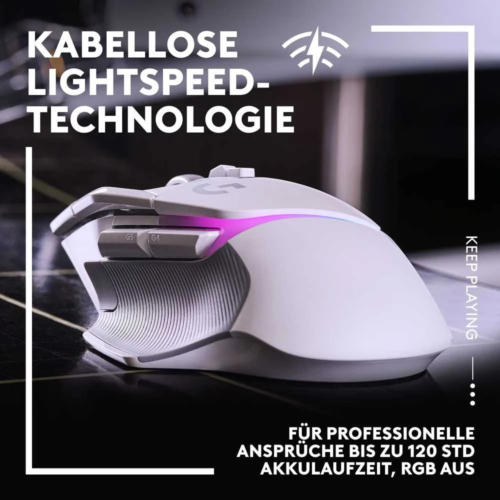 Pelė Logitech G502 X PLUS, balta