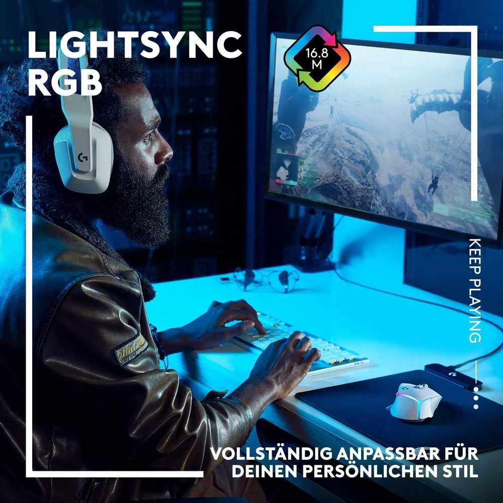 Pelė Logitech G502 X PLUS, balta