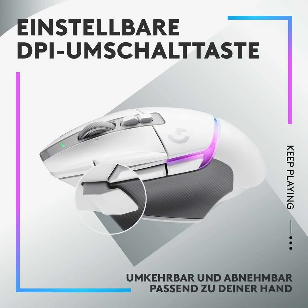 Pelė Logitech G502 X PLUS, balta