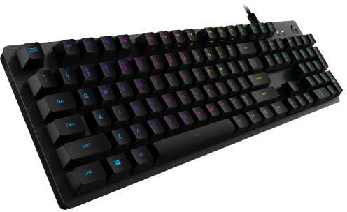 Klaviatūra Logitech G512 LightSync QWERTY (ispanų), GX Brown Tactile, anglis