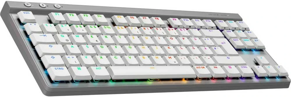 Belaidė klaviatūra Logitech G515 LIGHTSPEED TKL, Baltos spalvos, Išdėstymas: Vokiečių k. (Qwertz)