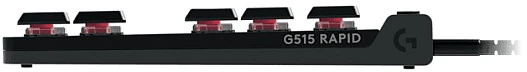 Klaviatūra LOGITECH G515 RAPID TKL - Juodas - US INT'L - USB - N/A - EMEA28i-935 - LINEAR