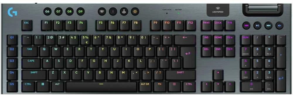 Klaviatūra Logitech G915 X LIGHTSPEED belaidė G KB - Juodas - US INTL - EMEA28I-935