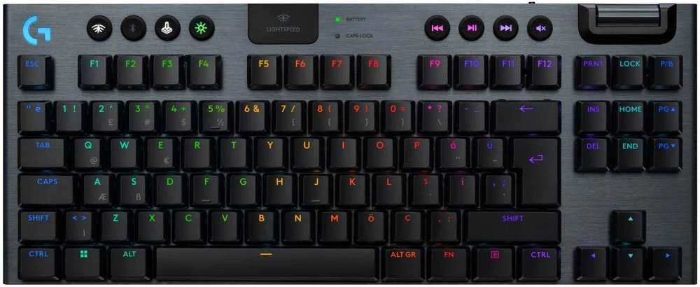 Klaviatūra žaidimams Logitech G915 X TKL Tactile Logitech GL (sprężynujące) belaidė mechaninė su pašvietimu juoda
