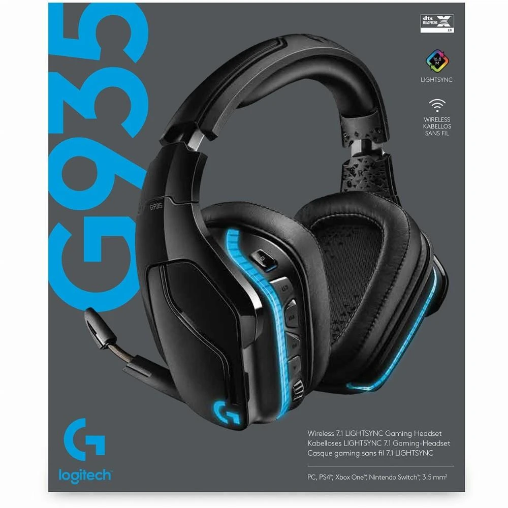 LOGITECH G935 Belaidės 7.1 Surround Sound LIGHTSYNC Ausinės Žaidimams - 2.4GHZ - EMEA