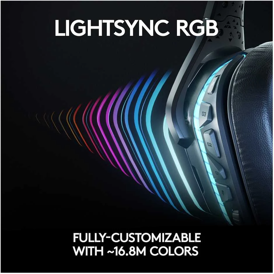 LOGITECH G935 Belaidės 7.1 Surround Sound LIGHTSYNC Ausinės Žaidimams - 2.4GHZ - EMEA