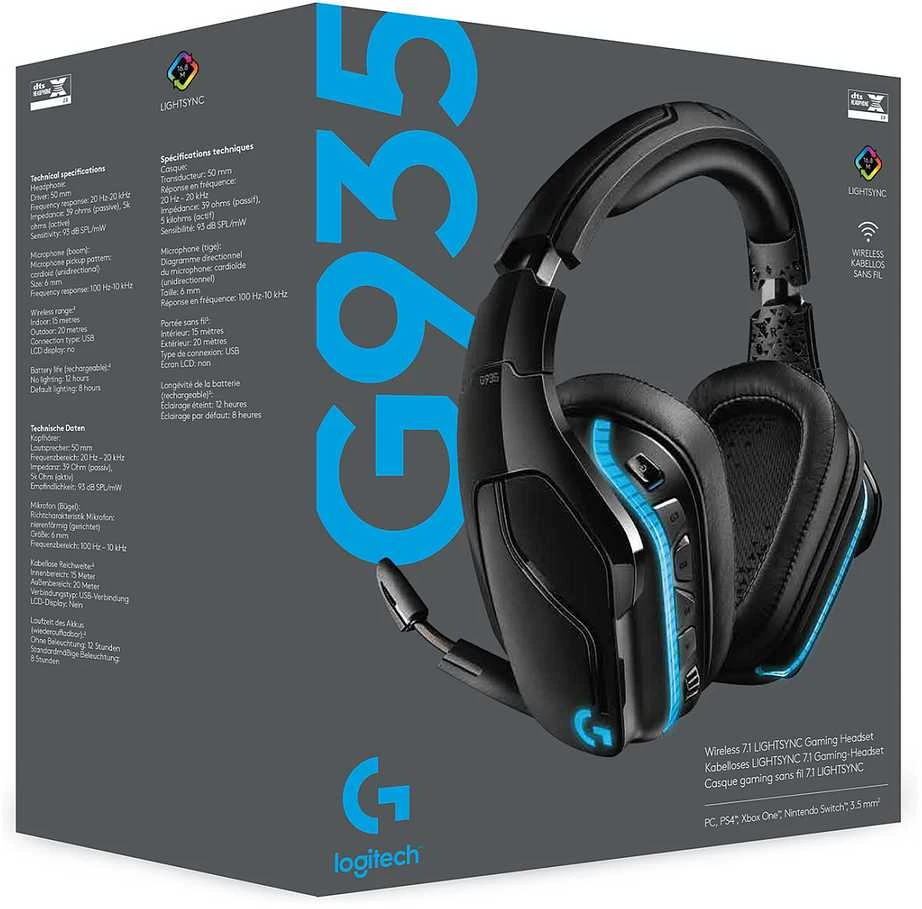 LOGITECH G935 Belaidės 7.1 Surround Sound LIGHTSYNC Ausinės Žaidimams - 2.4GHZ - EMEA