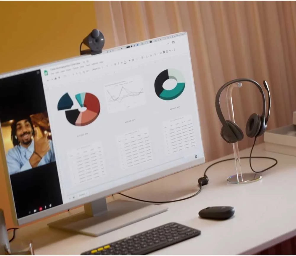 Universalios ausinės Logitech H390, su mikrofonu, USB jungtis