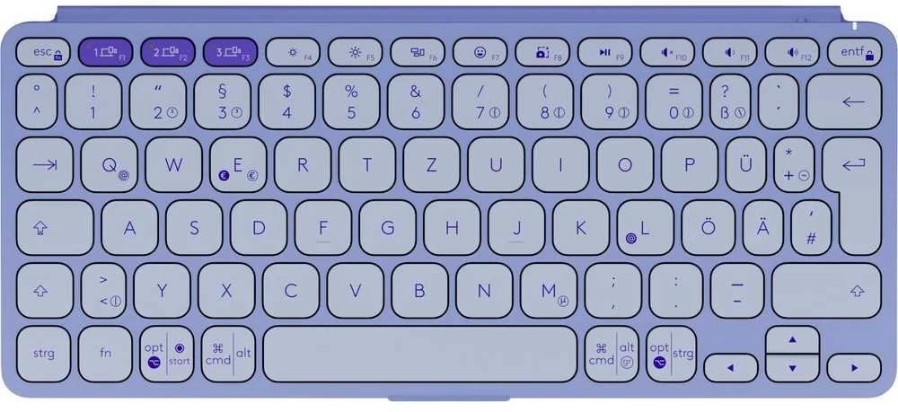 Klaviatūra Logitech KEYS-TO-GO 2 - LILAC - DEU - WESTMID-511