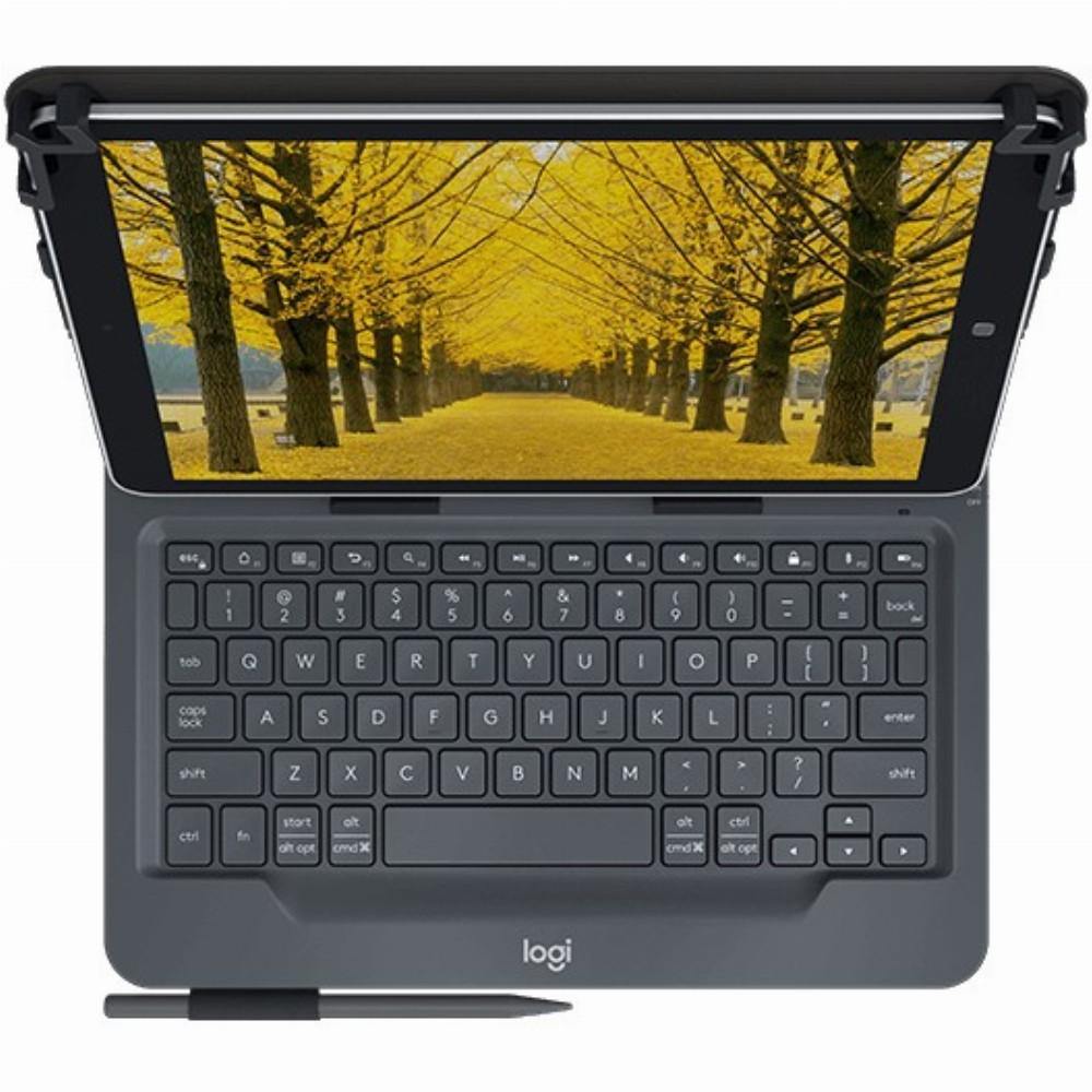 Logitech Dėklas 9-10 col. planšetei Universal Folio (juodas) su klaviatūra