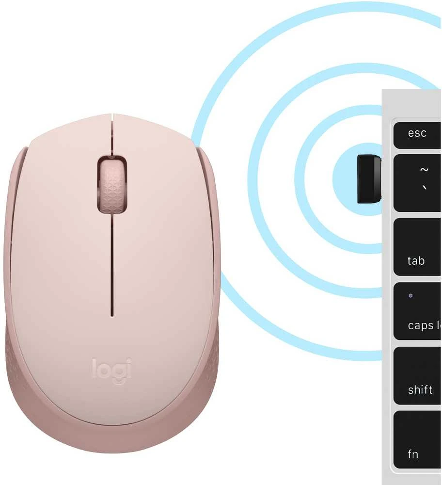 LOGITECH M171 Belaidė pelė - ROSE