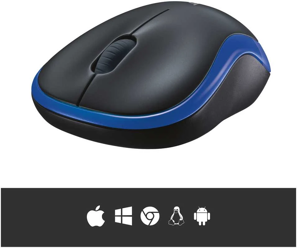 Bevielė pelė Logitech M185, Mėlyna