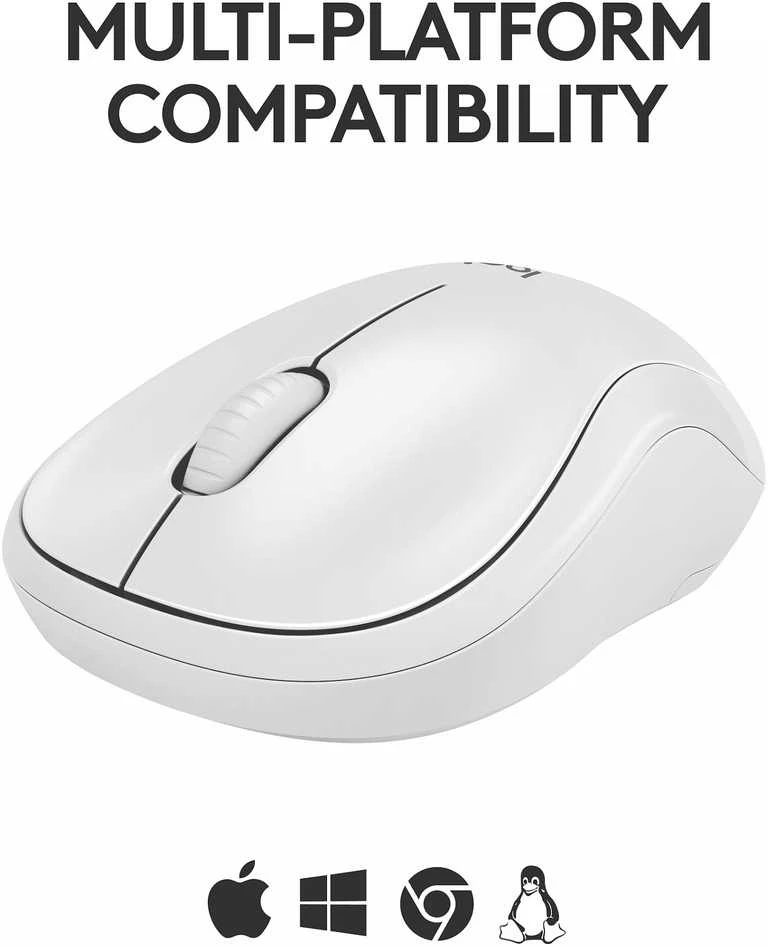Belaidė pelė Logitech M240 Silent Bluetooth Mouse, baltos spalvos
