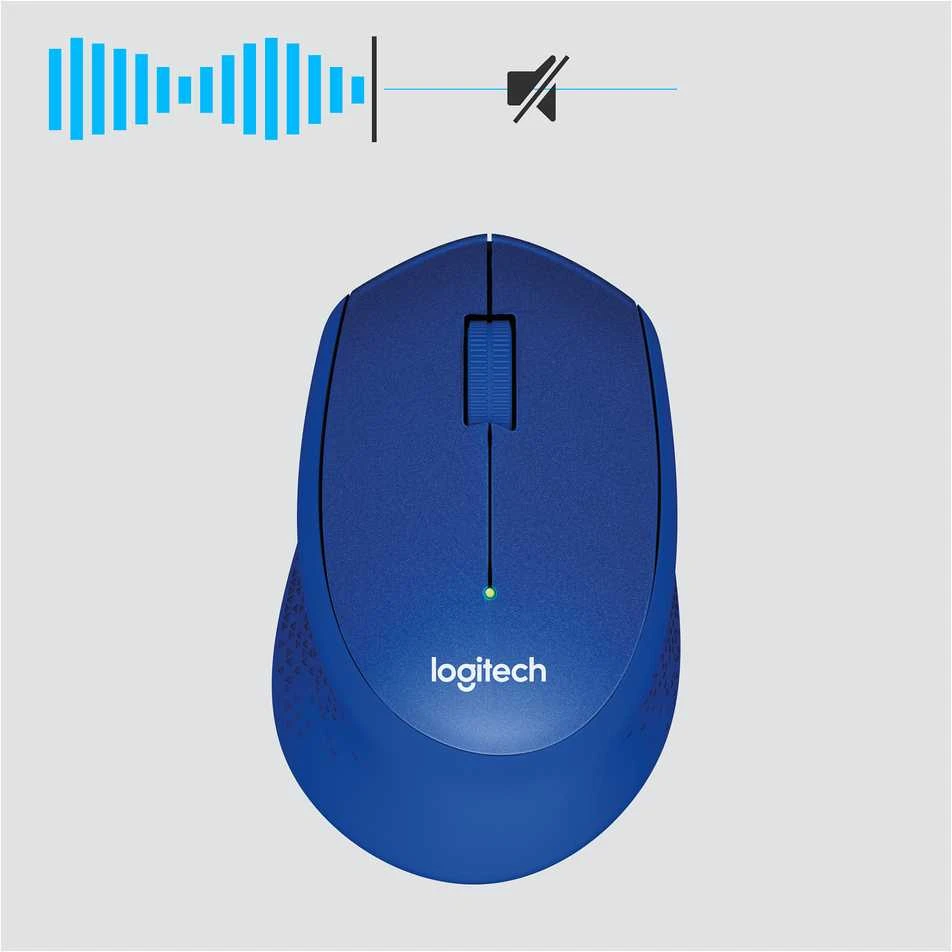 Belaidė pelė Logitech M330 Silent Plus, Mėlyna