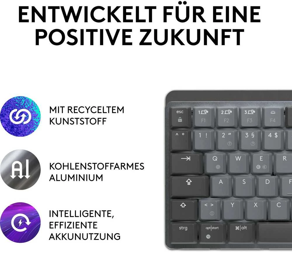 Klaviatūra Logitech Master Series MX Mechaninė Mini Graphite