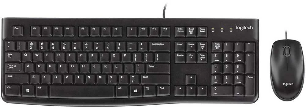 Laidinis klaviatūros ir pelės komplektas Logitech MK120, DE išdėstymas