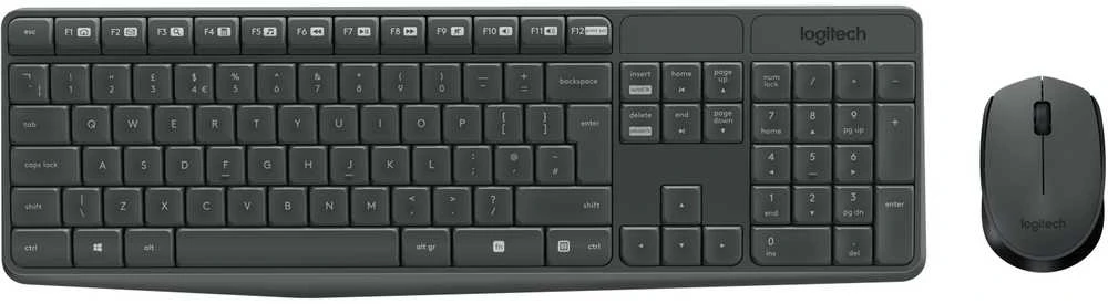 Logitech MK235 Belaidė Klaviatūra ir pelė - Pilkas-HUN-2.4GHZ-INTNL